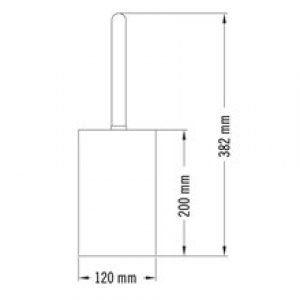 Brosse WC carrée blanche Medicolor Mediclinics