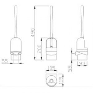 Brosse WC circulaire blanche Medinylon Mediclinics