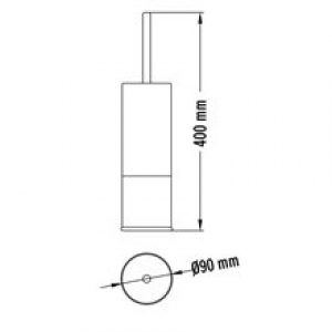 Brosse WC cylindrique noire Medicolor Mediclinics
