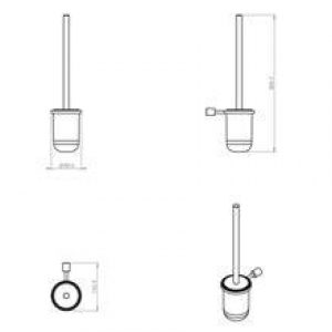 Brosse WC en verre Minimalisme COSMIC