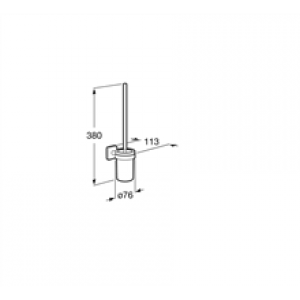 Brosse WC murale en verre Victoria Roca