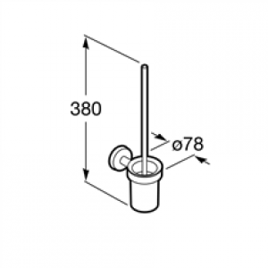 Brosse WC murale Twin Roca