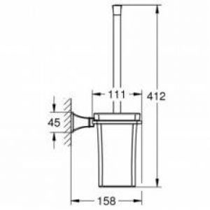 Brosse WC suspendue Grohe Grandera