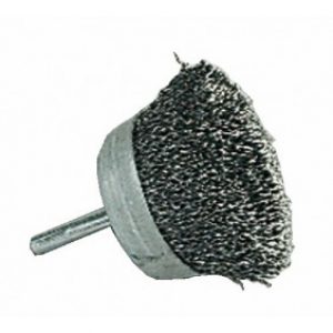 Brosses soucoupes acier sur tige 6 mm