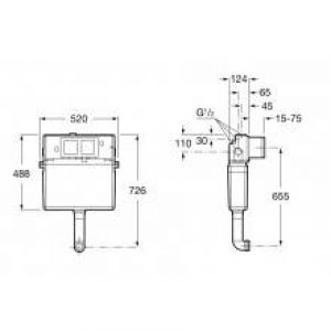 Bâti-support avec réservoir Basic Tank Roca