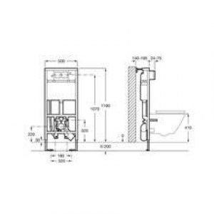Bâti-support avec réservoir encastrable Duplo…