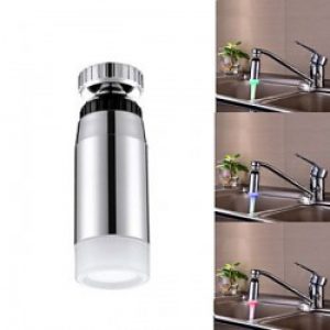 Buse contemporaine de pulvérisation avec LED pour cuisine et robinet d’évier