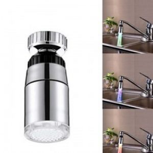 Buse de robinet pour évier cuisine avec changement de couleur et adaptateur universel