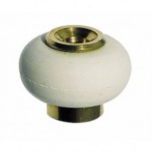 Butée de porte – fixation au sol – diamètre 30 mm – bourrelet blanc