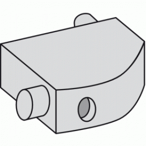 Butoir 90 pour ferrures coulissantes levantes gu 937