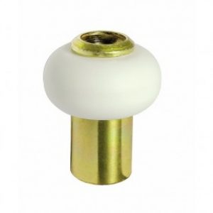 Butoir de sol acier laitonné – diamètre 30 mm – bourrelet blanc