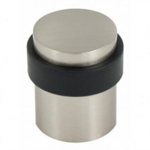 Butoir de sol aluminium finition inox brossé – diamètre 36 x 40 mm