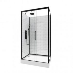 Cabine de douche – Métro – rectangle – porte pivotante