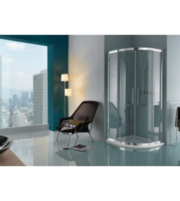 Cabine de douche1/4 de rond coulissant à quatre panneaux…