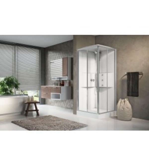 cabine multifonction – accès d’angle à 2 portes…