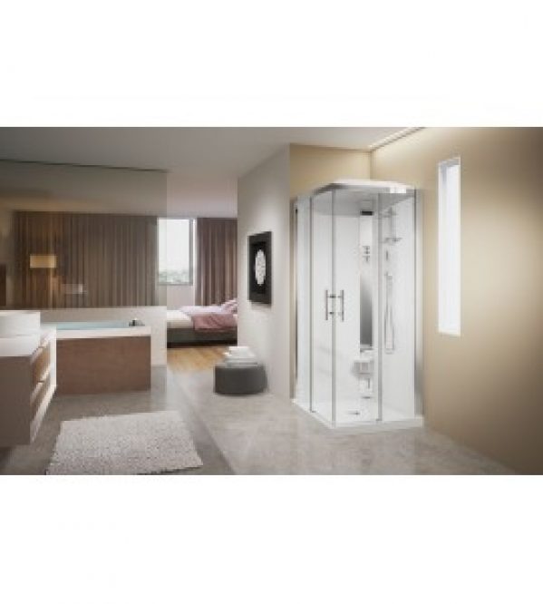 cabines accès d’angle à 4 panneaux: 2 coulissants + 2…