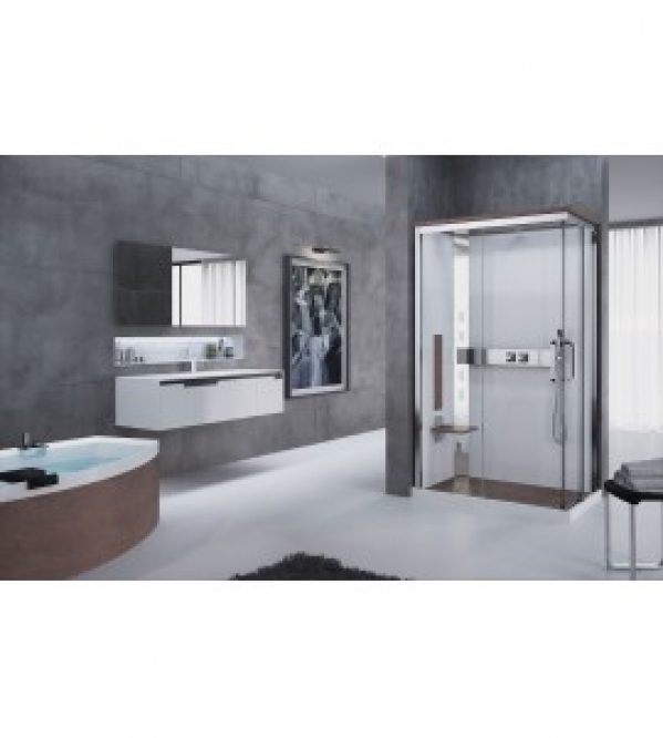 Cabines de douche accés d&rsquo;angle asymétrique hammam…