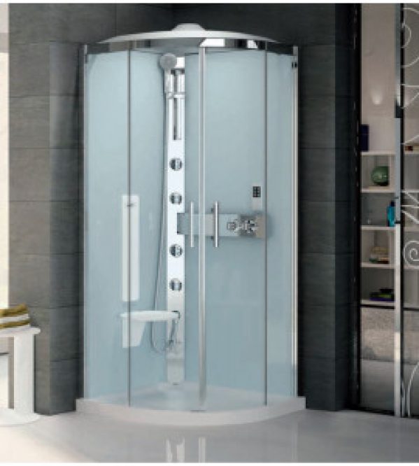 Cabines De Douche Paroi 1/4 De Cercle novellini Glax R90