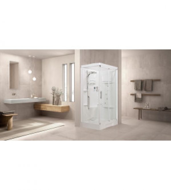 Cabines de douche porte coulissante + paroi latérale…