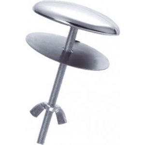 Cache trou laiton chromé Ø 50 mm