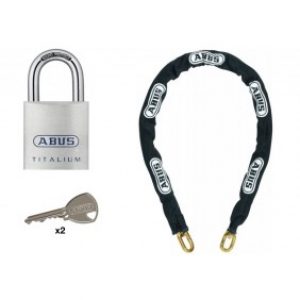 Cadenas anse acier cémenté 80TI/50 Titalium et chaîne 40 cm 8KS/40