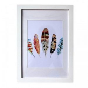 Cadre photo de style contemporain en bois blanc