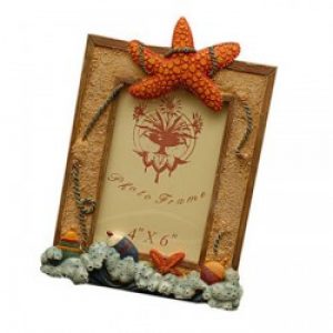 Cadre photo de style contemporain à motif nautique en polyrésine