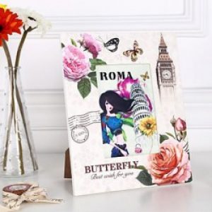 Cadre photo de style européen en bois à motif