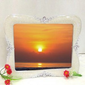 Cadre photo de style moderne en plastique à motif brillant