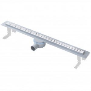 Caniveau de douche ABS+Grille Linéa Inox 800×30 – Ø50 – Hauteur 70mm