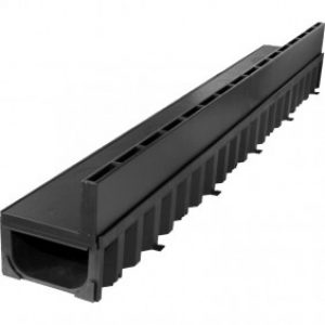 Caniveau d’extérieur avec couverture à fente – acier inoxydable – 1m