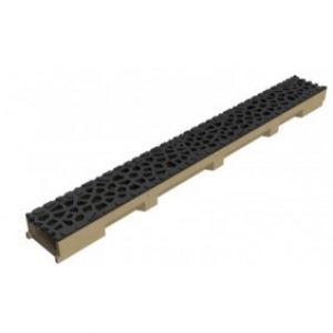 Caniveau Self 100-béton Polymère-grille Varonoi standard fonte-Ht55mm