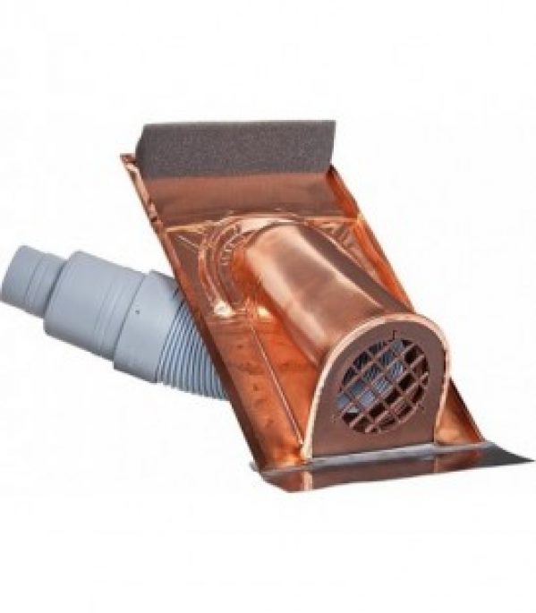 Capot d’aeration type Ton avec flexible PVC, couleur marron