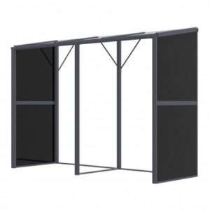 Carport mural / Bucher en aluminium, surface 2,81m²