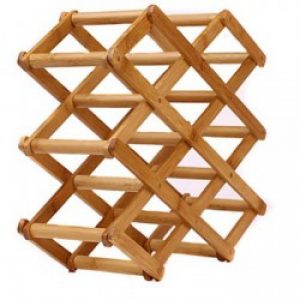 Casier à 10 bouteilles en bois de bambou