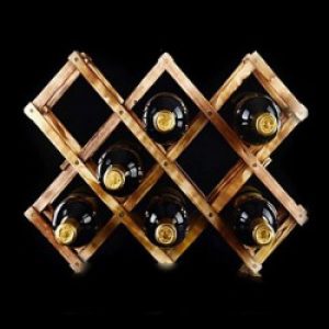 Casier à 10 bouteilles en bois Marron