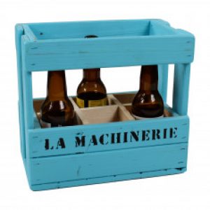 Casier 6 petites bouteilles BLEU 29 x 18 x 26 cm