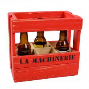 Casier 6 petites bouteilles ROUGE 29 x 18 x 26 cm