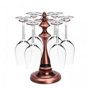 Casier à 6 verres de style contemporain en acier inoxydable