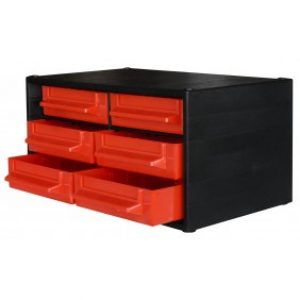 Casier de rangement – 6 tiroirs – 280 x 167 x 140 mm