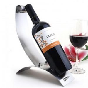 Casier à vin de style contemporain en acier inoxydable