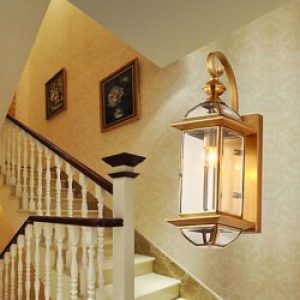 Chandelier mural traditionnel en laiton antique 50 cm de hauteur