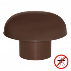 Chapeaux de ventilation PVC avec moustiquaire – Marron