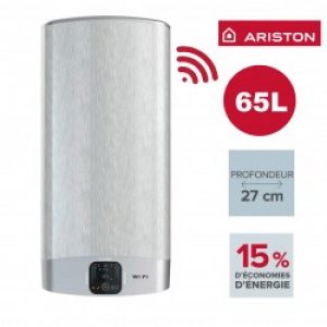 Chauffe-eau électrique mural plat Velis Evo Plus WiFi- 65 l – Prof. 27 cm – ARISTON 3623378