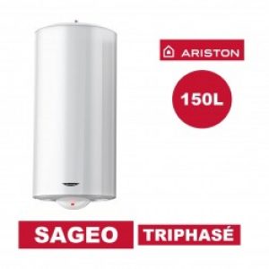 Chauffe-eau électrique vertical mural Sagéo 150 l – Ø 560 mm -Triphasé – ARISTON 3000358