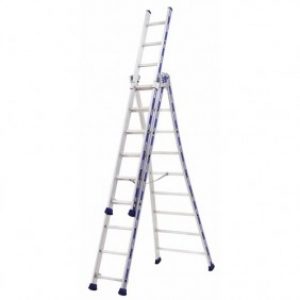 Échelle transformable aluminium –  3 plans – Platinium