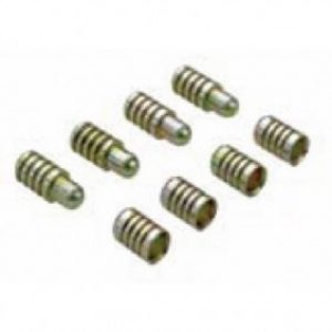 Chevilles et douilles pour coulisses de tables à allonges