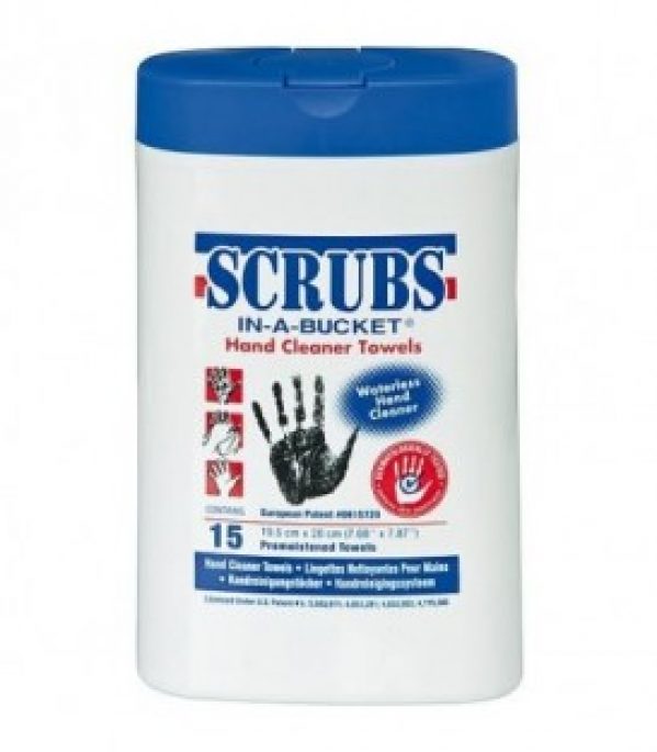 Chiffons de nettoyage humides Scrubs Boite de 15 lingettes