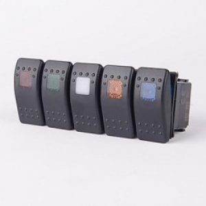 Cinq commutateurs à Led, Cinq Couleurs différentes, Tension 12V