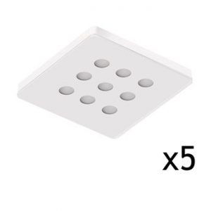 Éclairage de cuisine KIT 5 SPOTS LED DAGSLY blanc – Lumière chaude